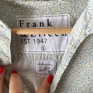 NWOT-Frank & Eileen Eileen Casual Cotton Mini Floral Shirt-L